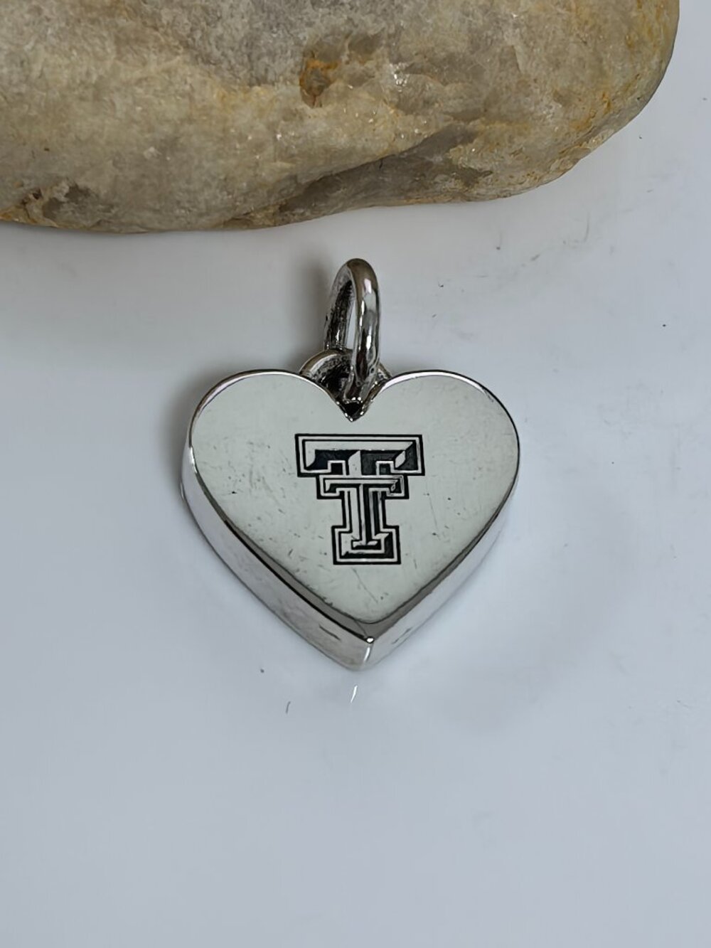 James Avery Texas Tech University Small Heart Charm, S925 Silver Jewelry